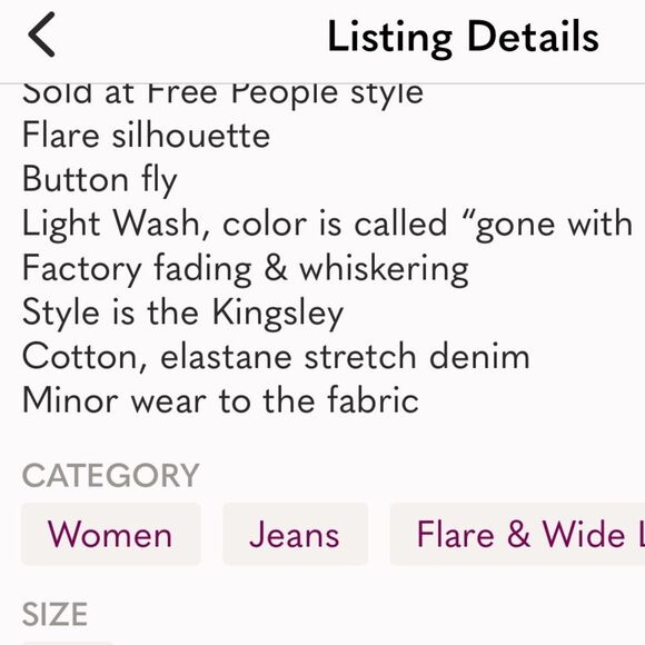 NWT Boyish Free People Kingsley Button Fly Flare Jeans | Light Wash | 25 - Picture 8 of 8